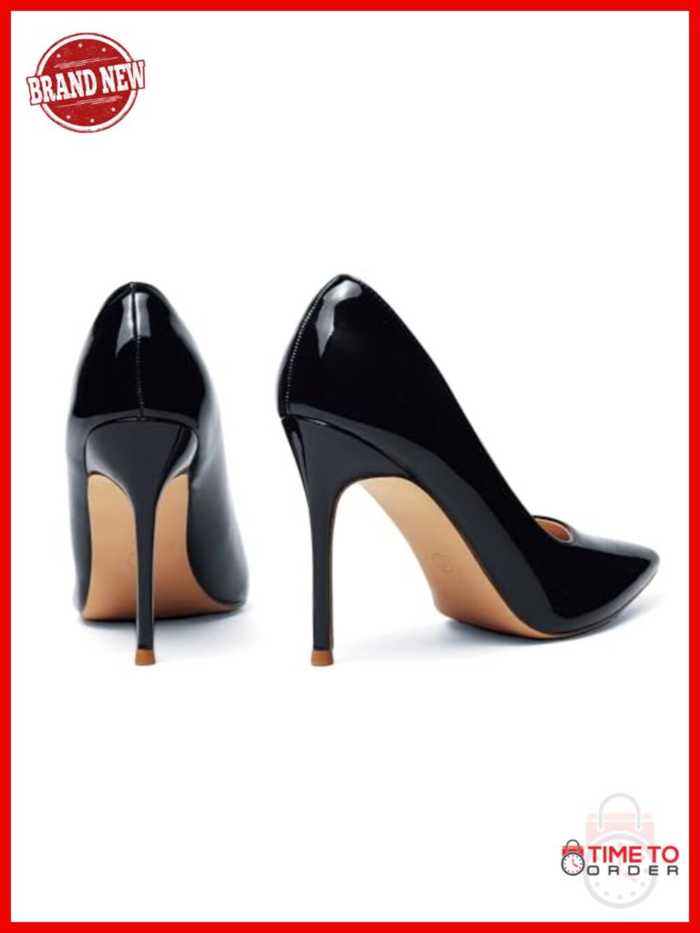 High Heels Pointed Toe Stiletto 4 Inch Slip On Pumps Office Wedding - Picture 4 of 6
